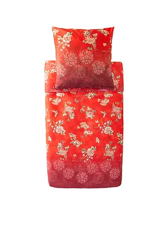 BASSETTI | Satin Bettwäsche 70x90cm / 140x200cm ESPERIDI  Rot | 
